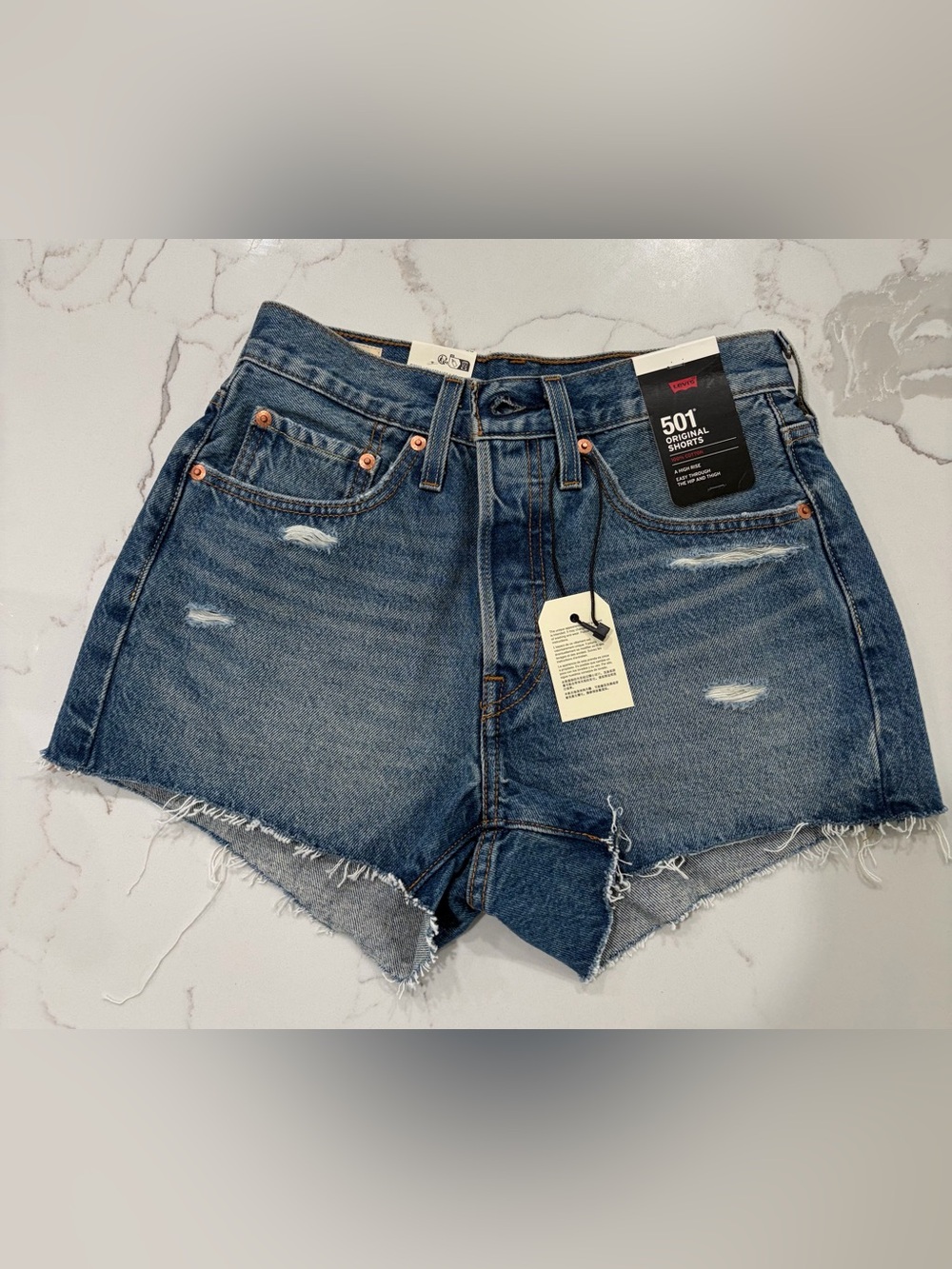 Levi’s 501 Original Button Fly Shorts Size 26 NWT